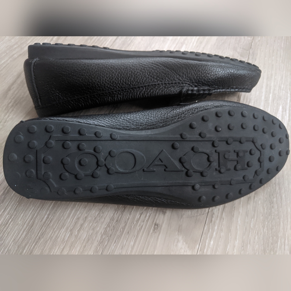COACH Women’s Black Leather Penny Loafers - Picture 4 of 9